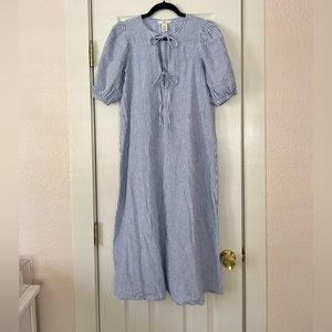 H&M Striped Midi Dress